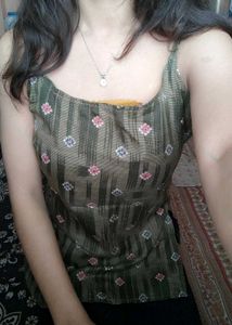 Floral Print Spaghetti Strap Top