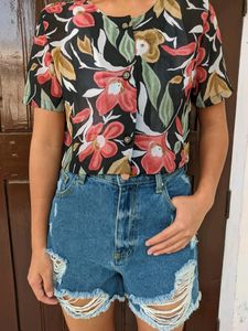 Floral Print Crop Top