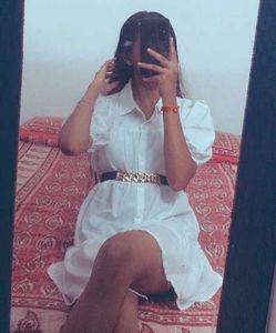 White Shirt Dress with Belt