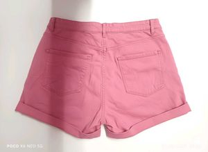 Pink Denim Shorts