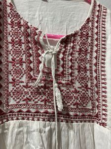 Embroidered Peasant Top