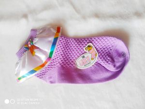 Cute Purple Socks with Ruffle
