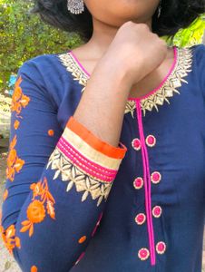 Elegant Embroidered Party Wear Kurta