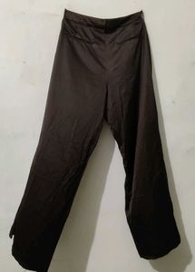 ZARA Brown Satin Straight Trouser
