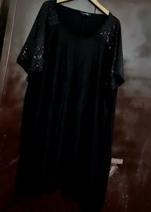 Black Top with Sequin Sleeves For 58 Bust