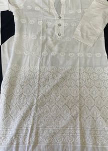 White Embroidered Kurta