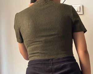 Cute Olive Crop Top