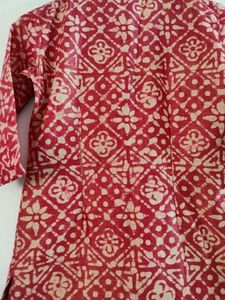 Rust Printed Kurti ( Women)