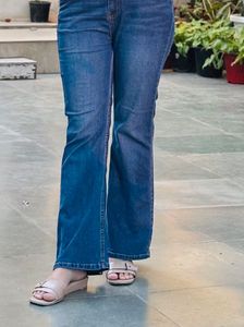 Stylish Bootcut High Wiest Navy Blue Jeans