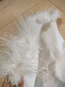 Ostrich Feather Midi Fitted Dress ⛄🦢🐚🦪🦭