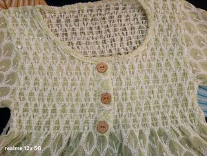 Green Embroidered Tunic Top