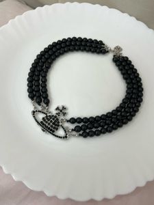 Vivienne Westwood Black Pearl Choker Necklace