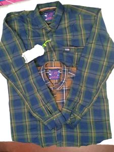 L Size Indigo Check Shirt ( Pack Of 2 )