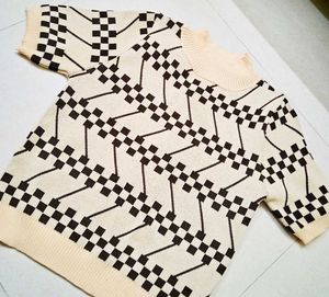 Argyle Knitted Crop Top