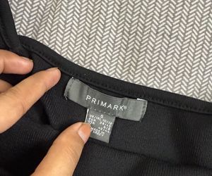 Primark Black Ruffled Crop Top