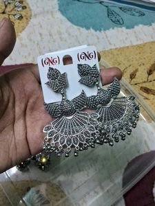 Combo Set Of Oxidized Silver Earrings