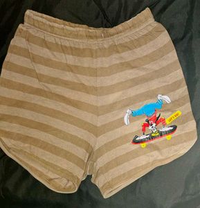 Cartoon Striped Shorts