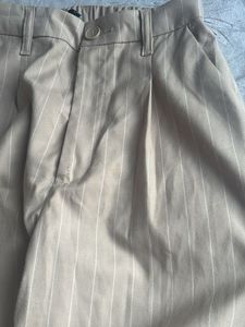 H&amp;M wide legged trousers white and tan