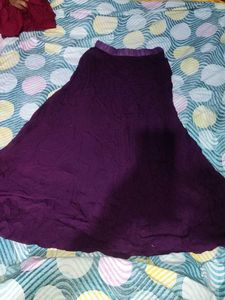 Elegant Purple Ethnic Skirt