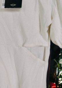 White Puff Sleeve Mini Dress