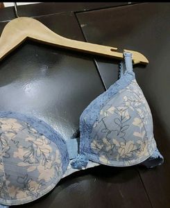 Grey Floral Printed Bra For 34 D Bust