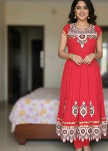 Beautiful Gown With Churidar Pant