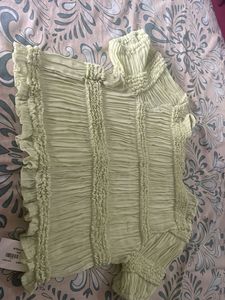 Green Textured Blouse/top