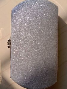 Silver Clutch With A Strap