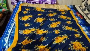 Beautiful Yellow Printed Saare
