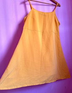 New XXL Yellow Noodle Strip Dress