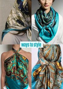 y2k Paisley Scarf (bandana)- Vibrant Blue 💙