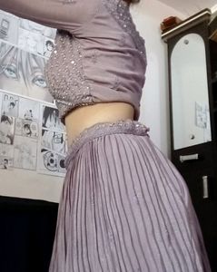 Lavender Ruffled Lehenga With Dupatta 🎀✨