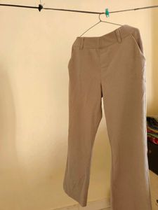 Beige Straight Leg Pants