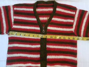 Striped Knit zip up sweater