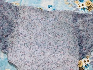 Floral Sheer Tie-Front Top