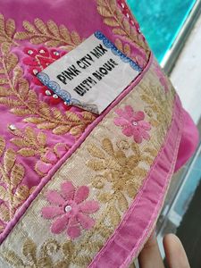 Festive Saree In Rose Colour