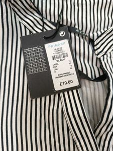 Striped Chinese Collar Shirt