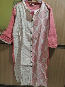 Elegant Pink & White Kurta