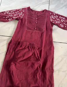 Maroon Embroidered Tunic