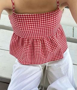 Red Gingham Cami Top