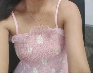 Polka Dot, Pink Floral Midi A-Line Dress
