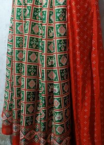 S5 Hathi Printed Saree With Ateched Blouse