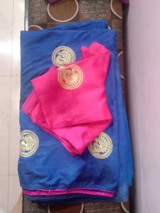 Festive Saree With Matching Blouse