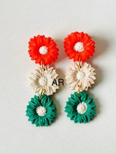 Tricolour Flower Dangle
