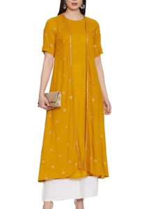 Indya Women&#39;s Rayon Regular Kurta