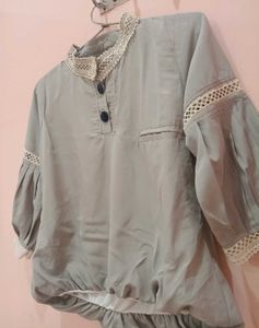 Elegant Lace Trimmed top