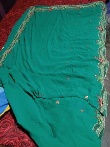 Elegant Green Saree