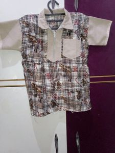 Boys Shirt With Shorts And Another Tshirt