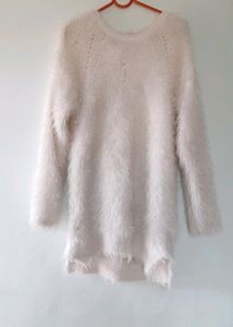 Baby Powder Brand White Sweater Furry