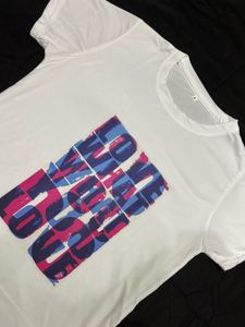 White Graphic Print T-Shirt
